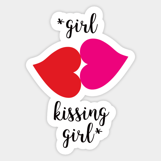 Lesbian Couple Love Kiss LGBT Sticker by Inogitna Designs